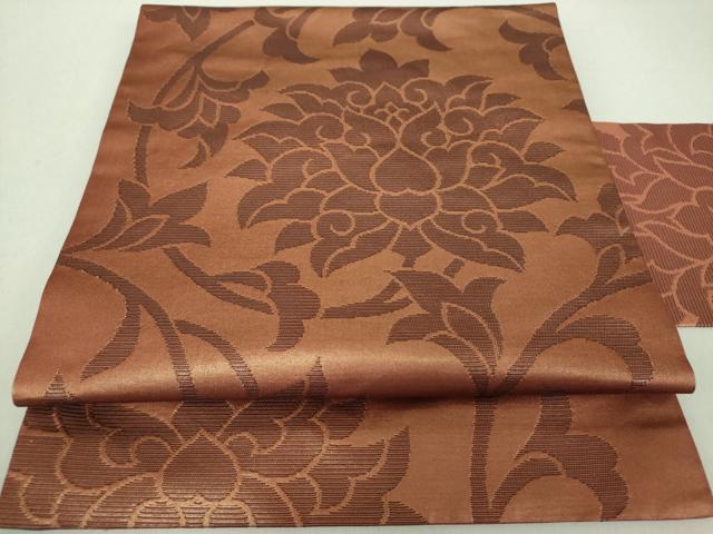 平和屋着物●西陣　川島織物　九寸名古屋帯　更紗花文　金糸　正絹　逸品　DAAU5326ps