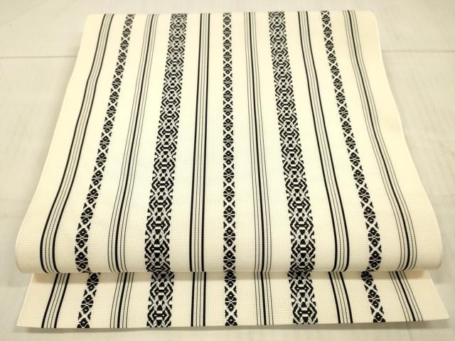 平和屋着物＊夏物　本場筑前博多織　八寸名古屋帯　紗献上　正絹　逸品　DAAX0204cm