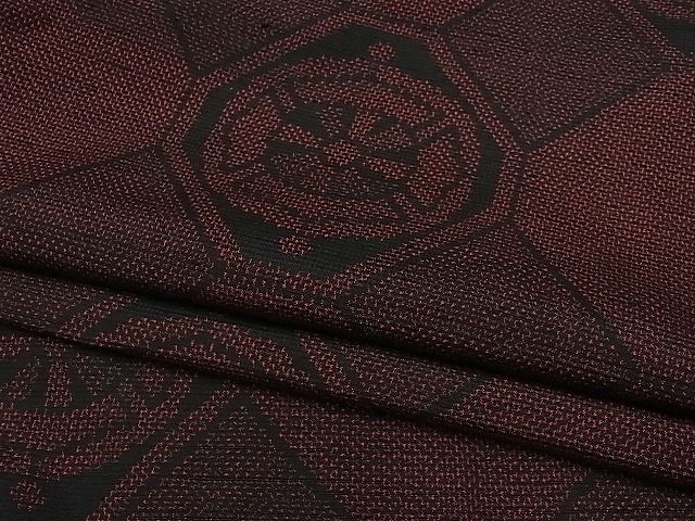 平和屋着物◆上質な紬　源氏車文　着丈157cm　裄丈63.5cm　正絹　逸品　未使用　mop2627