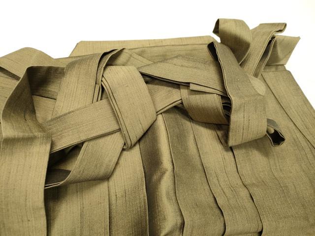 平和屋着物●男性　馬乗り袴　根岸色　正絹　逸品　DAAS2253tw