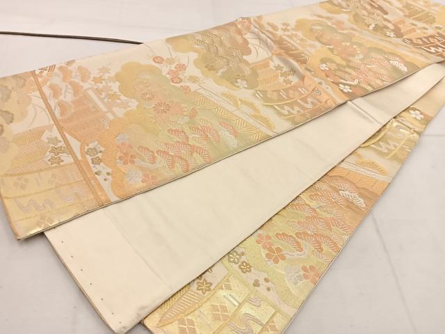 平和屋の平和屋着物◎六通柄袋帯 草花文 金銀糸 正絹 逸品 BAAW1182mz｜アングル3