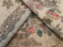 平和屋着物●小千谷紬 草花文 正絹 逸品 CAAS9396th