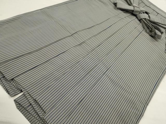 平和屋着物●男性　馬乗り袴　縞　正絹　逸品　CAAT9400dy