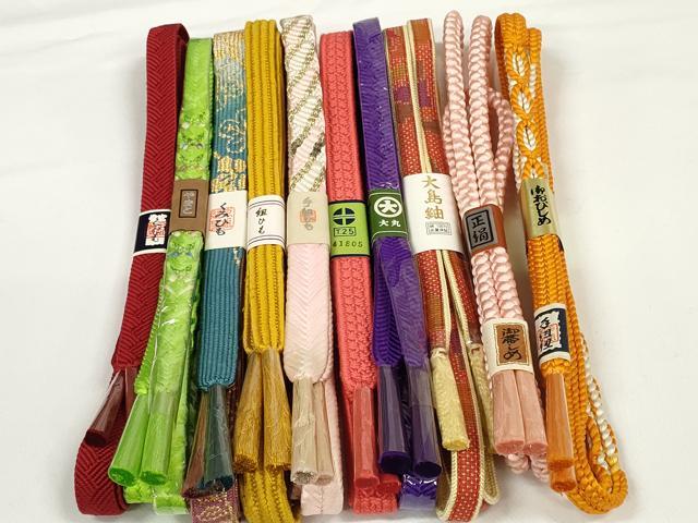 Other - 平和屋着物●和装小物　帯締め10本セット　組紐　大島紬　高麗組　笹浪組　金糸　大丸扱い　やまと誂製　逸品　未使用　DABD7109zzz
