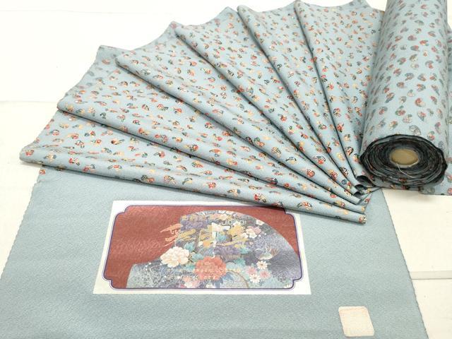 着物 洗える着物 反物 東レシルック 小紋 フルオーダー 仕立て付 ベージュ 波 東レ シルック 大久保信子流きもの 和装 和服 袷 単衣 春 秋 冬 レディース