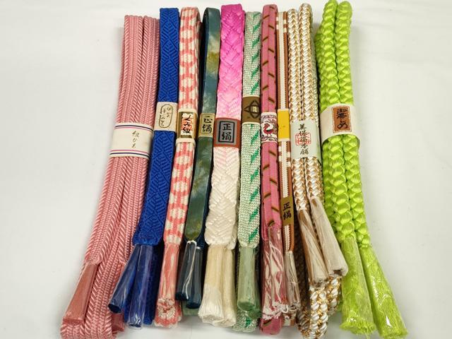 平和屋着物●和装小物　帯締め10本セット　伊賀の手組紐　組紐　亀甲組　美保姿本舗　逸品　未使用　DABD7111zzz