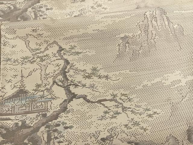 Rakuten - 平和屋着物●本場大島紬　風景文　正絹　逸品　BAAT6697hv