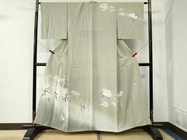 平和屋着物●京友禅作家　山科春宣　訪問着　枝花文　暈し染め　正絹　逸品　CABB4243yc