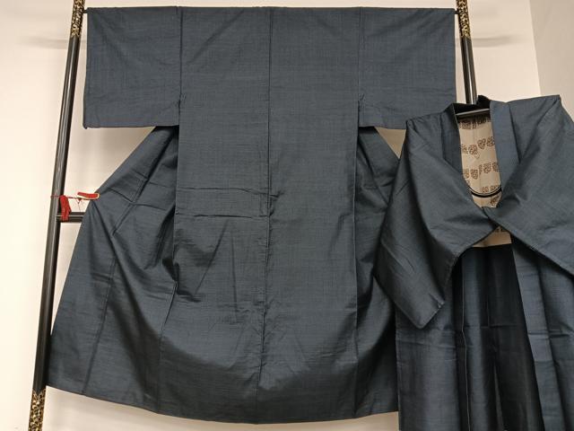 平和屋着物■男性 本場大島紬 アンサンブル 80亀甲 総詰め 正絹 逸品 AAAT0186zg