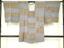 平和屋着物■道行コート 駒刺繍 流水草花文 暈し染め 金彩 正絹 逸品 DAAL9274cm