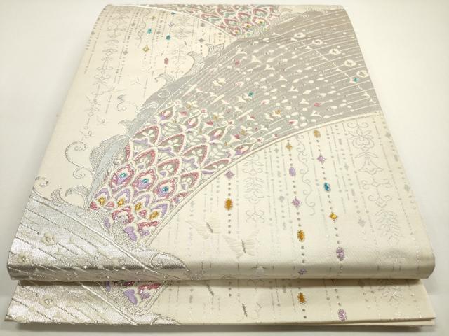 ■■■　サイズ　■■■ 長さ 424cm 幅 30.5cm程 ■■■　商品詳細　■■■ 【正絹・芯なし】 詳細に関しましては、画像をご確認ください。 大変上質な逸品になります。 お安く出品致しますので、是非この機会にいかがでしょうか？ ※汚れ等に関しましては、着用時には見えない部分になるかと思いますのであまり気にならずお召になれるかと思います。 ■■■　注意事項　■■■ ■モニター発色の具合により色合いが異なる場合がございます。 ■寸法は多少の誤差が生じる場合がございますのでご了承ください。 ■縫込みの長さが左右非対称の場合は短い部分を記載しております。 左右非対称であってもご返品・お値引き等の保証は出来かねますので、ご了承の上ご購入をお願い致します。 ■シミ等のチェックには注意を払っておりますが、見落としがある場合もございますし、個人の見解も様々ですので神経質な方のご購入はお控えください。 ■箪笥に入っておりました着物や帯なので畳みシワや匂いがあるものもございます。 ■お休みは基本的に土日祝となりますが、その他臨時でお休みする場合がございますのでご了承ください。 ■商品の発送は平日のみの発送となります。 ■夜間と土曜、日曜日はお問い合わせの回答が遅れる場合がございます。 ■当店では、お直し、紋入れ、お手入れ等は承っておりません。 ■生地の状態（ヤケ、経年劣化等）によってはサイズ直しが出来ない場合がございます。 その点もどうかご了承のうえ、ご購入をお願いいたします。 ■弊社で取り扱う商品は一点ものにつき、時期や在庫状況に応じて金額が変更となる場合がございます。 ■検針は行っておりません。予めご了承いただきますようお願いいたします。 ■【洗える着物】と記載のある商品におきましては、商品お届け後に洗濯を行ってしまってからのご返品にはご対応しかねます。 念の為、専門店でのお手入れをお願いいたします。 ■着物のサイズ目安は下記を参考ください↓ ＜女性着物＞　お端折り次第で＋5cm　−1cmが着用可能サイズ 　例）身丈170cmの場合、身長160cm〜175cm ＜男性着物＞　身丈＋約25cm〜27cm程が適応身長 　例）身丈155cmの場合、身長180〜182cm