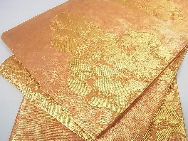 平和屋着物■六通柄袋帯 雲霞文 金糸 逸品 mz2248