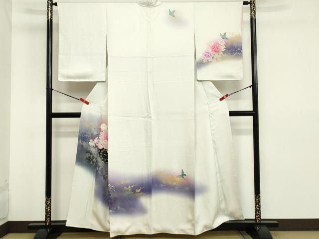 平和屋着物■訪問着　舞蝶花車文　暈し染め　金銀彩　正絹　逸品　DAAX5079cd