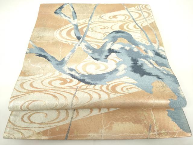 Rakuten - 平和屋着物◎六通柄袋帯　枯木流水文　金糸　引箔　正絹　逸品　DAAZ5593ea