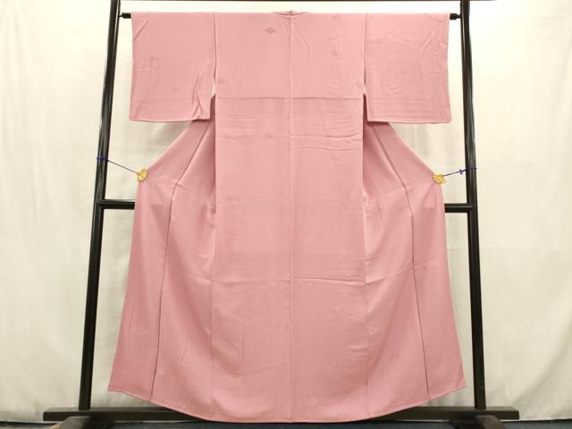 平和屋着物■上質な色無地 花菱文 薄紅色 正絹 逸品 AABC1165ma