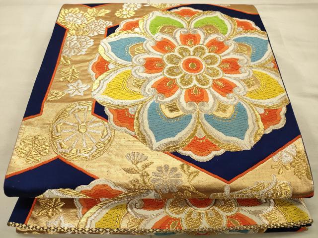 平和屋着物◎六通柄袋帯　唐織　正倉院更紗花文　金銀糸　正絹　逸品　CAAR3746ft