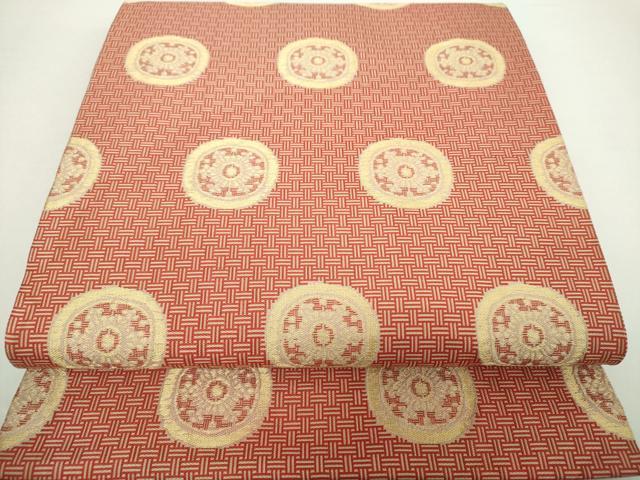 龍村美術織物 名古屋帯 未使用 糸屋輪宝手 グレー 金糸 龍村美術織物 名古屋帯 未使用 糸屋輪宝手 グレー 金糸