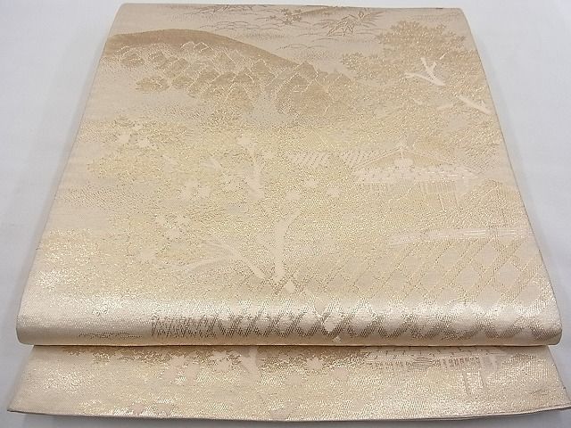 平和屋着物■六通柄袋帯　京名所　光悦寺　金彩　逸品　n-fw3402