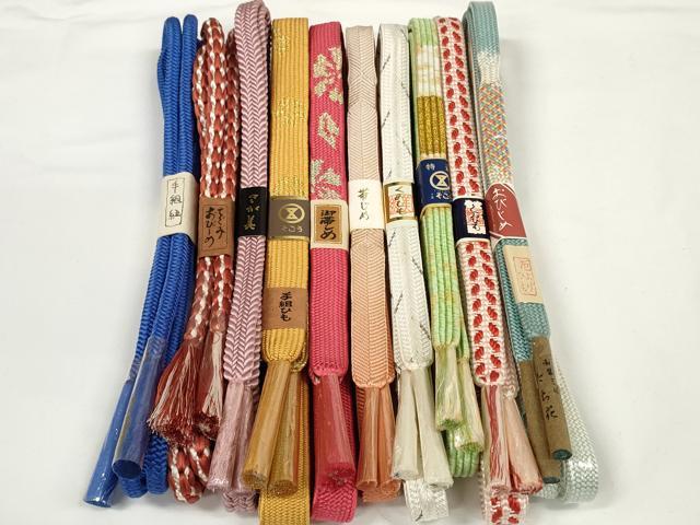 Other - 平和屋着物●和装小物　帯締め10本セット　手組紐 組紐 厄除け紐　高麗組 笹浪組　金銀糸　そごう・さが美扱い　逸品　未使用　DABD7113zzz