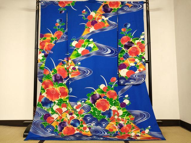 平和屋本店●お引きずり・お引き摺り・引き振袖 和装 結婚式 舞妓 芸妓 芸者 衣装 駒刺繍 草花重ね山流水文 逸品 AABJ2892fw