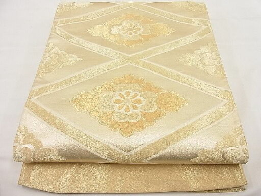 平和屋着物■六通柄袋帯 花菱文 金糸 逸品 n-ip1253 平和屋着物■六通柄袋帯 花菱文 金糸 逸品 n-ip1253