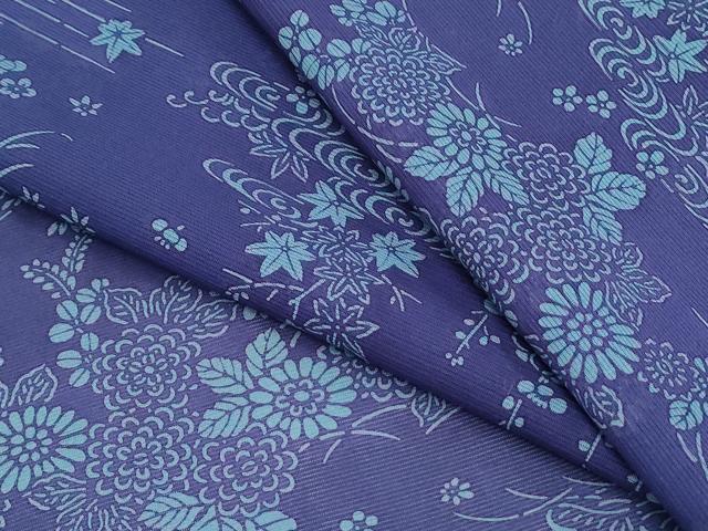 平和屋着物＊夏物 小紋 絽 型染め 流水花文 正絹 逸品 CABH3841th