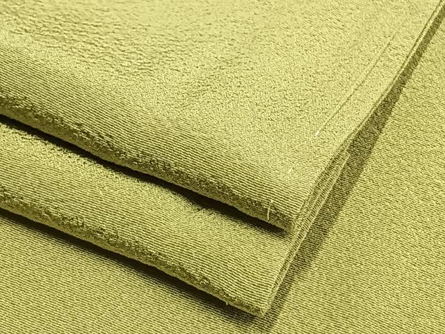 平和屋着物▽上質な色無地　単衣　抹茶色　正絹　逸品　未使用　AAAU4512fy（楽天・平和屋）