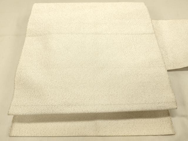 平和屋着物◎綴れ　八寸名古屋帯　霞文　銀糸　正絹　逸品　DAAX0783jm(4)