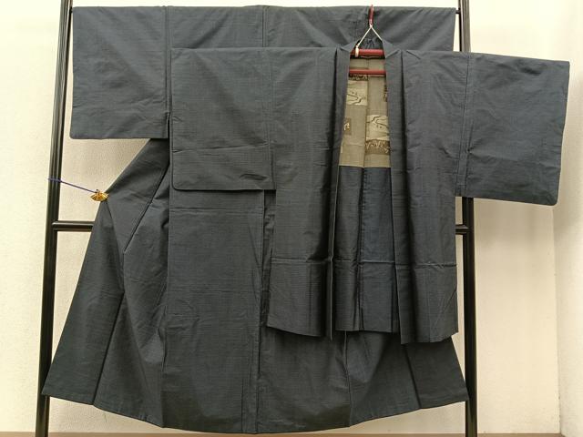 平和屋着物■男性 本場大島紬 アンサンブル 80亀甲 正絹 逸品 BAAN4805jr