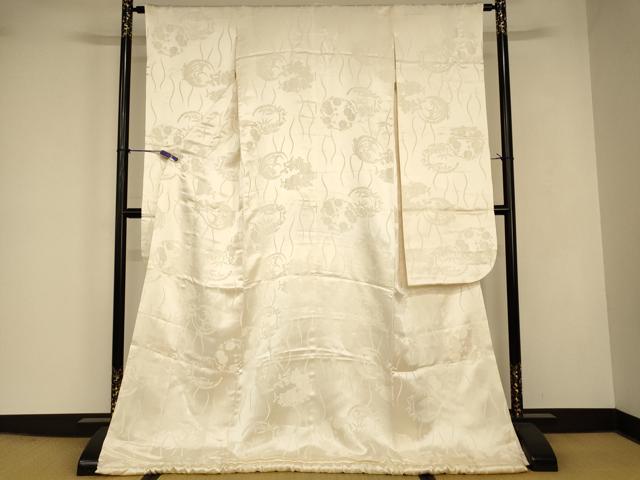 平和屋本店●掛下 打掛 和装 婚礼 花嫁 結婚式 神社挙式 草花丸地紋 逸品 AABJ2898fw