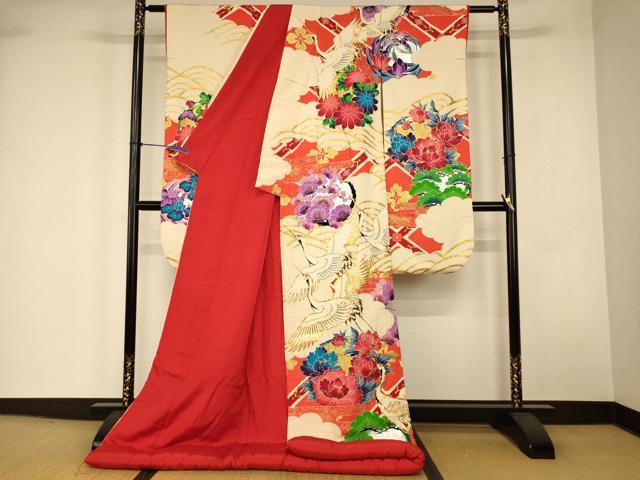 平和屋本店●色打掛 和装 婚礼 結婚式 花嫁 神社挙式 駒刺繍 飛鶴草花丸文 金銀彩 ...