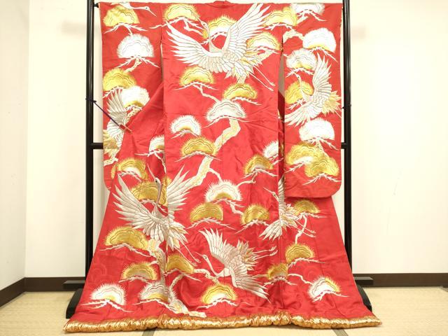 平和屋本店●色打掛 お引きずり 和装 婚礼 結婚式 花嫁 神社挙式 総刺繍 飛鶴松文 ...