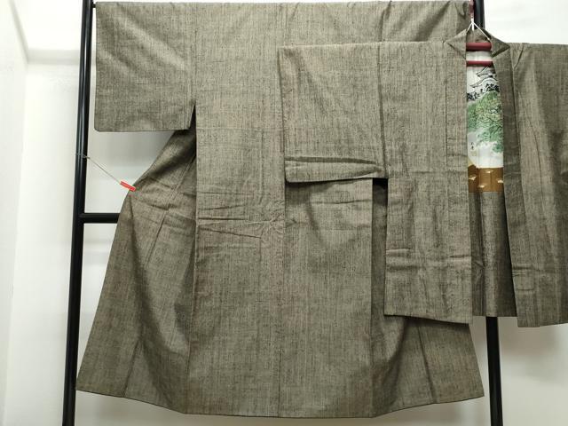 平和屋着物●男性 紬 アンサンブル 霞文 正絹 逸品 CAAS8505vf