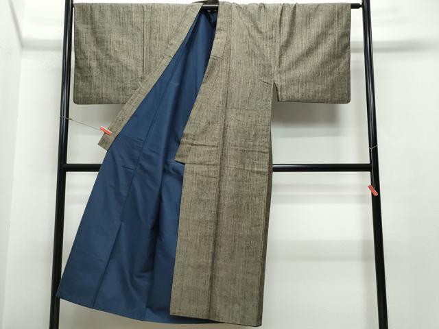 平和屋着物●男性　紬　アンサンブル　霞文　正絹　逸品　CAAS8505vf