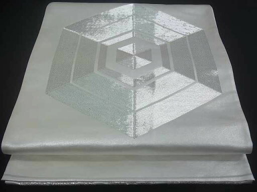 平和屋着物■太鼓柄袋帯 駒刺繍 亀甲文 銀糸 逸品 uw0326 平和屋着物■太鼓柄袋帯 駒刺繍 亀甲文 銀糸 逸品 uw0326