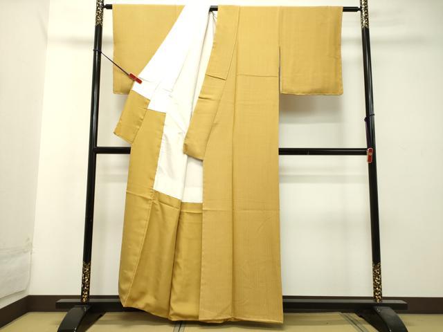 平和屋着物●上質なお召　菱文　正絹　逸品　未使用　DAAS2514tw