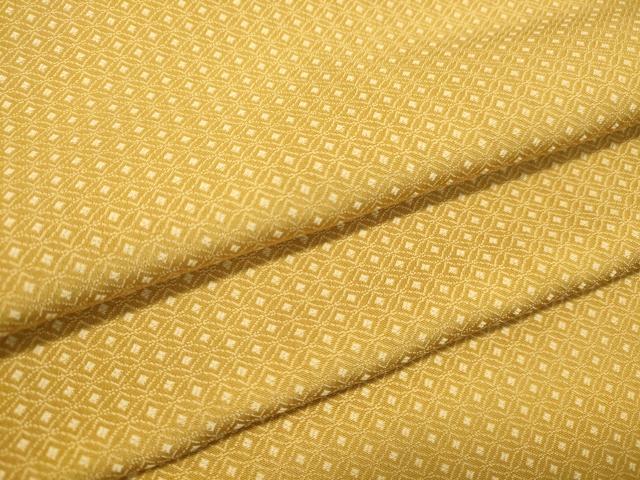 平和屋着物●上質なお召　菱文　正絹　逸品　未使用　DAAS2514tw