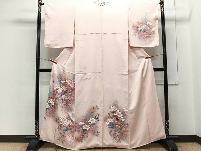 平和屋着物■訪問着 草花文 暈し染め 正絹 逸品 CAAY3649xi