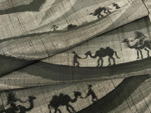 平和屋着物●上質な紬　砂漠　シルクロード　正絹　逸品　BAAT6601hv