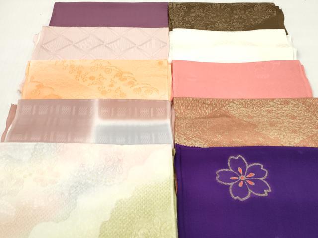 平和屋着物★和装小物 帯揚げ10枚セット 丹後ちりめん 正絹 逸品 DABJ2270xg