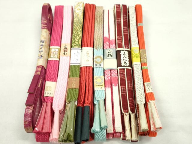 Other - 平和屋着物●和装小物　帯締め10本セット　高麗組　冠組　笹浪組　レザー　大丸扱い　金銀糸　逸品　未使用　CABF7319ju