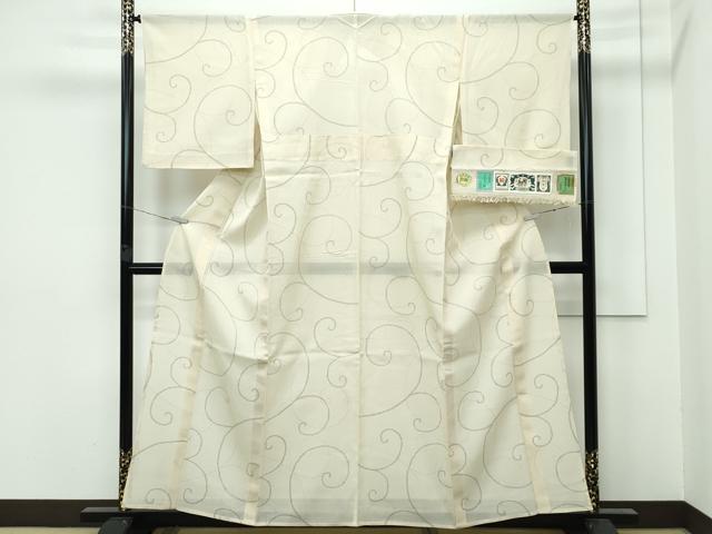 平和屋本店▽極上　結城縮　単衣　結城屋謹製　矢絣　証紙付き　逸品　DZAB5921kh6 平和屋本店▽極上 結城縮 単衣 結城屋謹製 矢絣 証紙付き 逸品