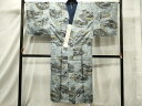 平和屋着物■男性 長襦袢 無双仕立て 地紙重ね人物風景文 金彩 正絹 逸品 CAAR8658in