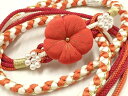 平和屋着物●和装小物 振袖用帯締め 装飾 ちりめん細工 パール 金糸 逸品 未使用 AAAW3363ay