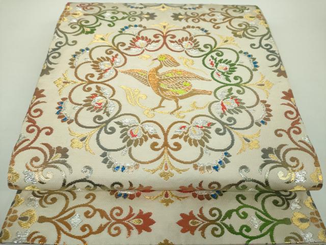 平和屋着物●六通柄 本袋帯 天平鏡華錦 金銀糸 正絹 逸品 DAAY1120ps