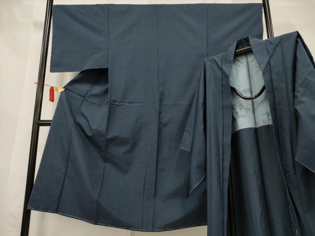 平和屋着物■男性 本場大島紬 アンサンブル 格子 正絹 逸品 AAAV2072jd