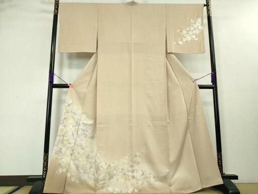 平和屋本店■極上 金彩友禅 卓越技能者・名工・和田光正 訪問着 菊花文 暈し染め 薄香色地 金銀彩 さが美扱い 逸品 DZAA3716kh5 平和屋本店■極上 金彩友禅 卓越技能者・名工・和田光正 訪問着 菊花文 暈し染め 薄香色地 金銀彩 さが美扱い 逸品 DZAA3716kh5