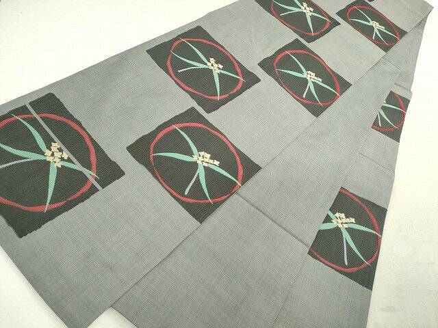 平和屋着物◎六通柄　本袋帯　色紙花丸文　逸品　DAAJ2568mz