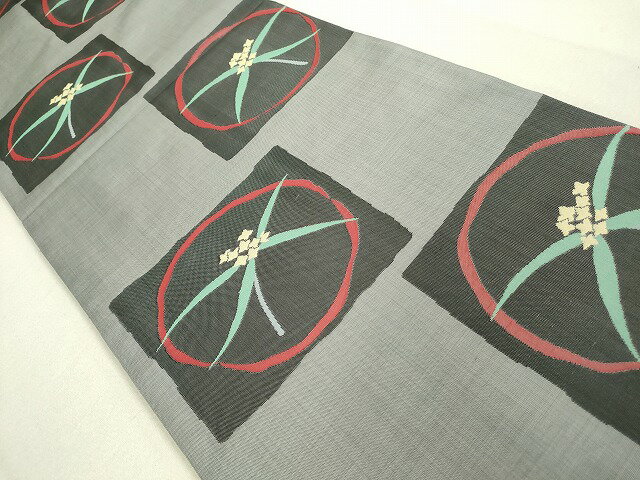 平和屋着物◎六通柄　本袋帯　色紙花丸文　逸品　DAAJ2568mz