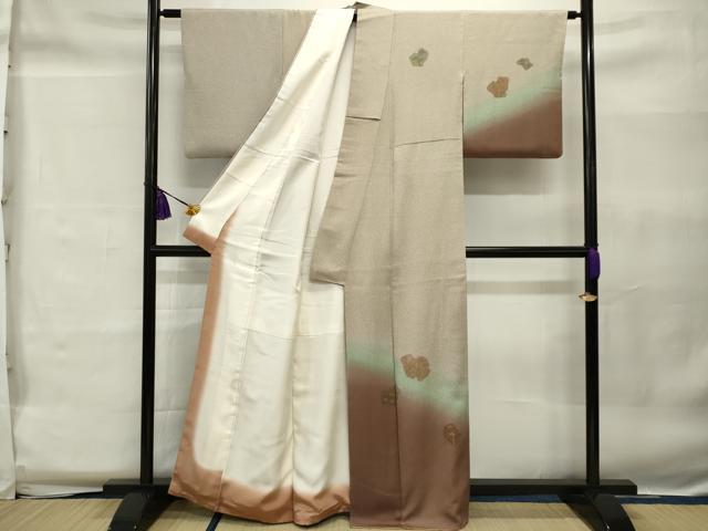 平和屋着物■訪問着　草花文　暈し染め　正絹　逸品　CAAL7579ou